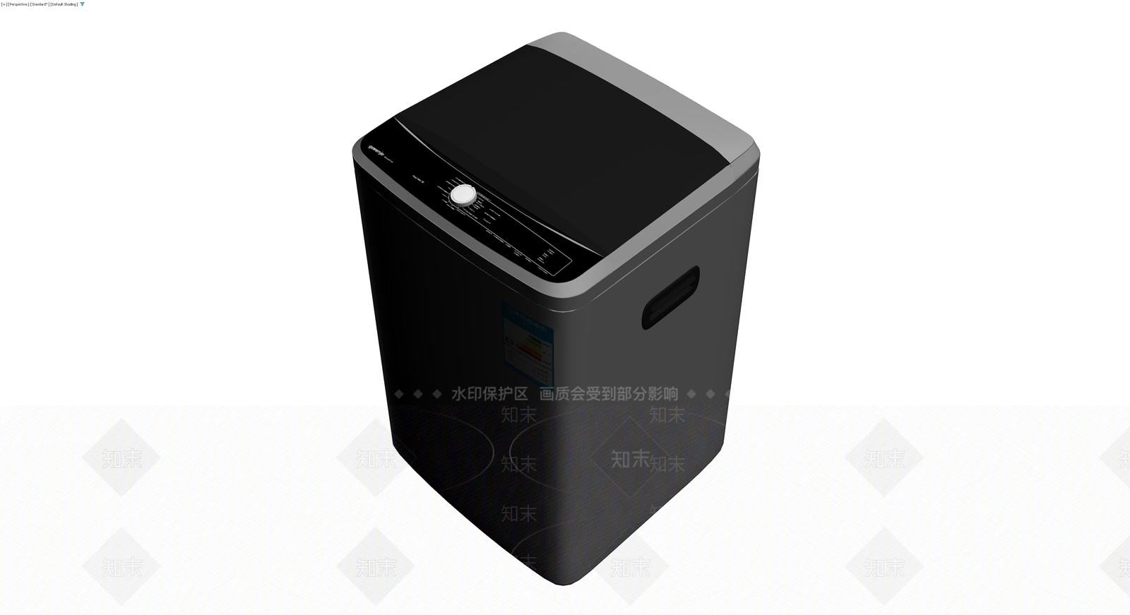 黑色波轮洗衣机模型3D模型下载【ID:1230786732】