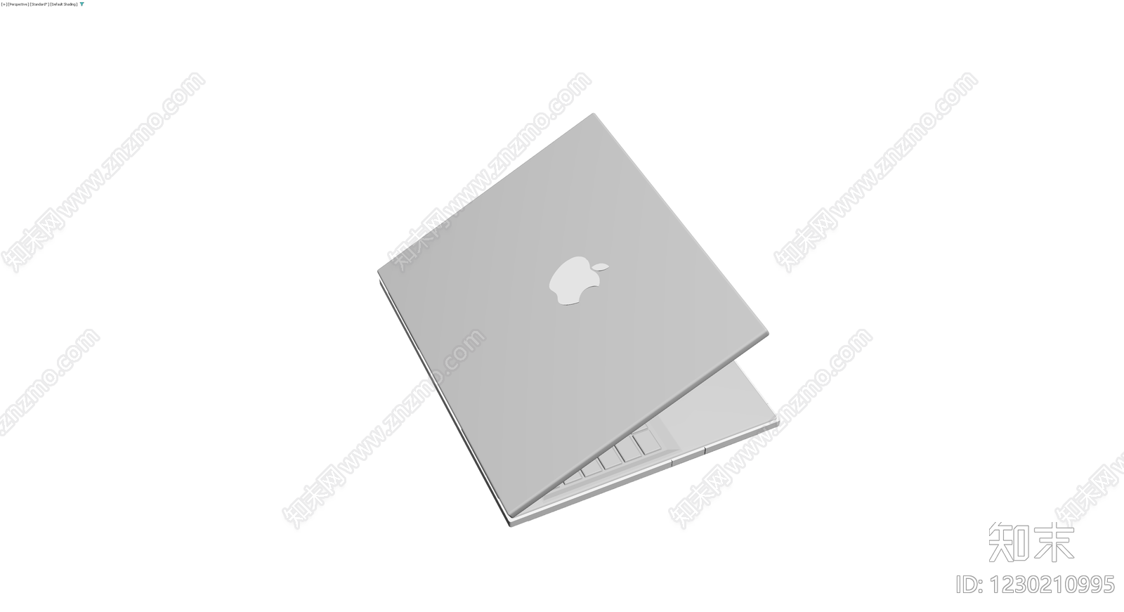 MacBook笔记本电脑灰模3D模型下载【ID:1230210995】