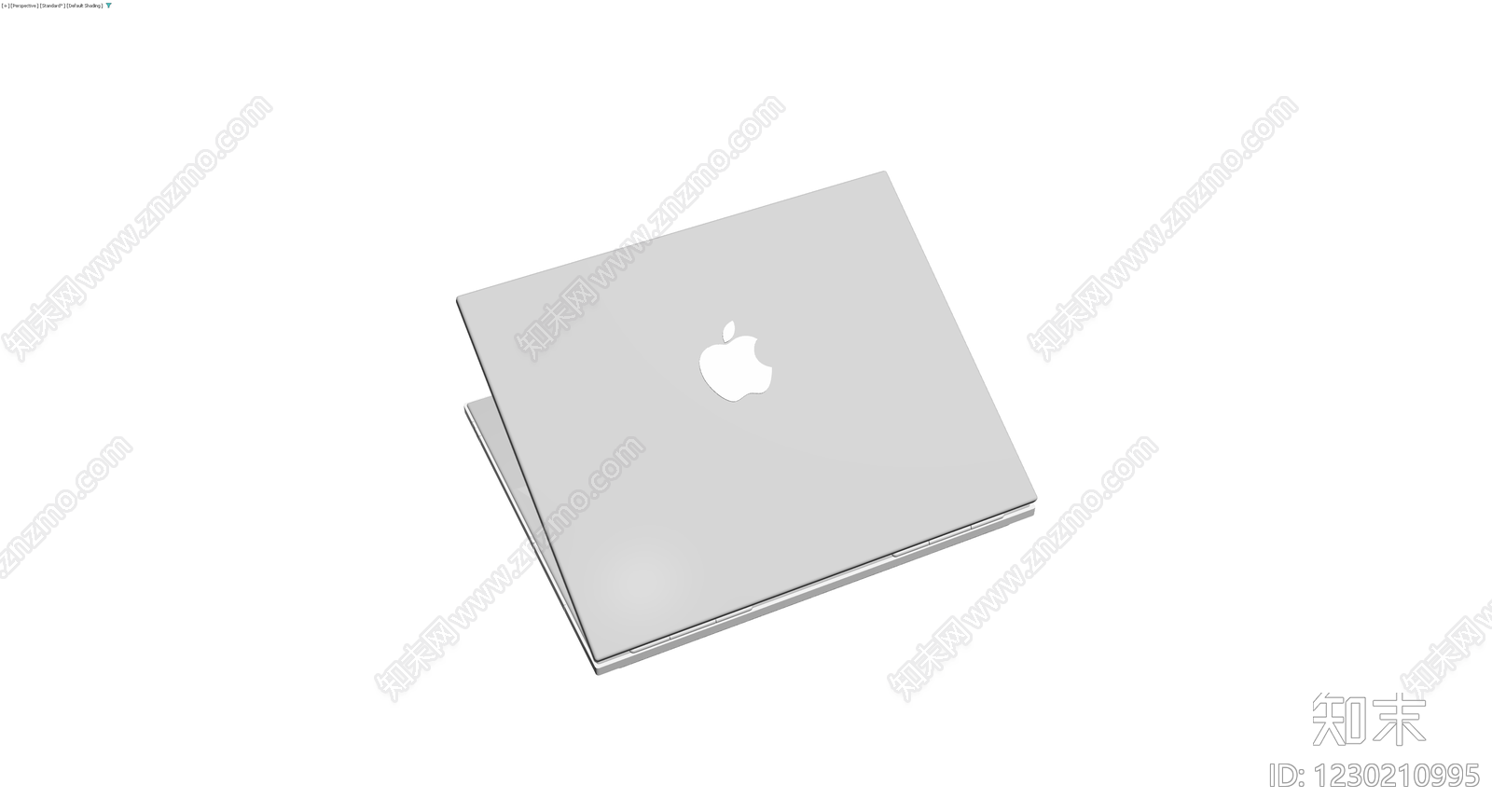 MacBook笔记本电脑灰模3D模型下载【ID:1230210995】