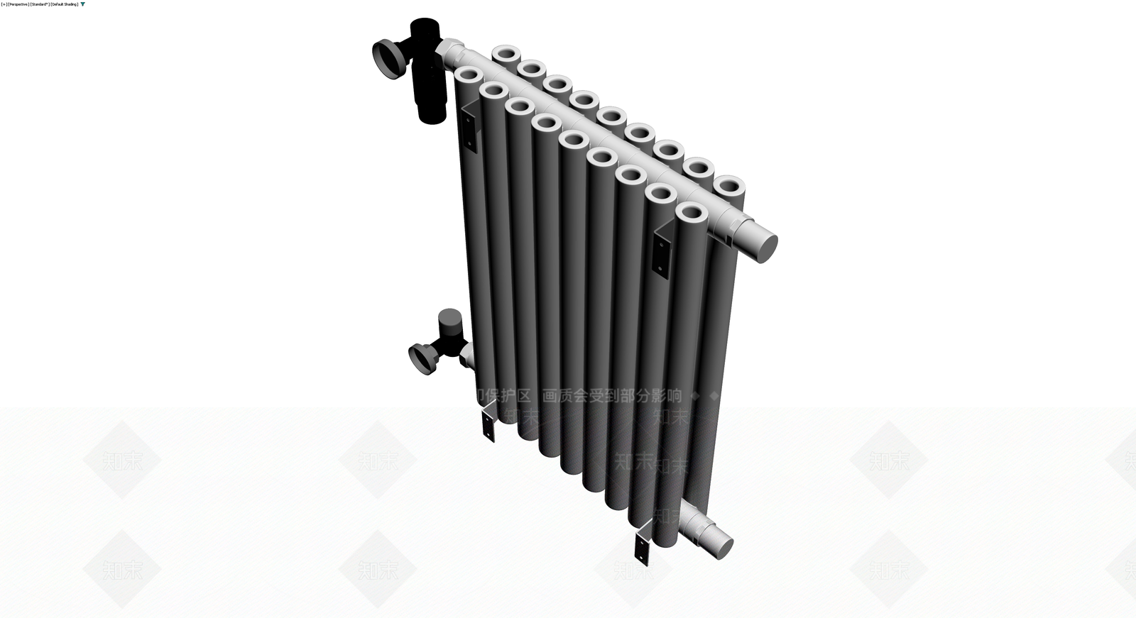 灰色柱式暖气片组件3D模型下载【ID:1229869912】