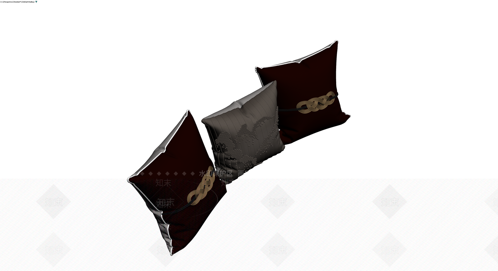 装饰抱枕组合3D模型下载【ID:1230650952】