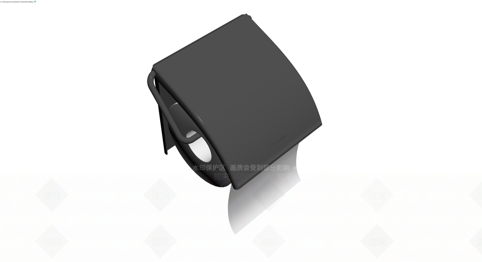 黑色现代壁挂卷纸架3D模型下载【ID:1230792166】