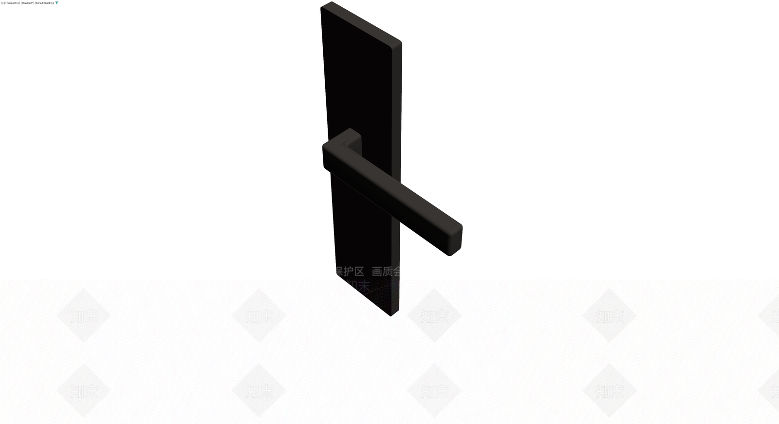 黑色现代门把手组件3D模型下载【ID:1229687112】