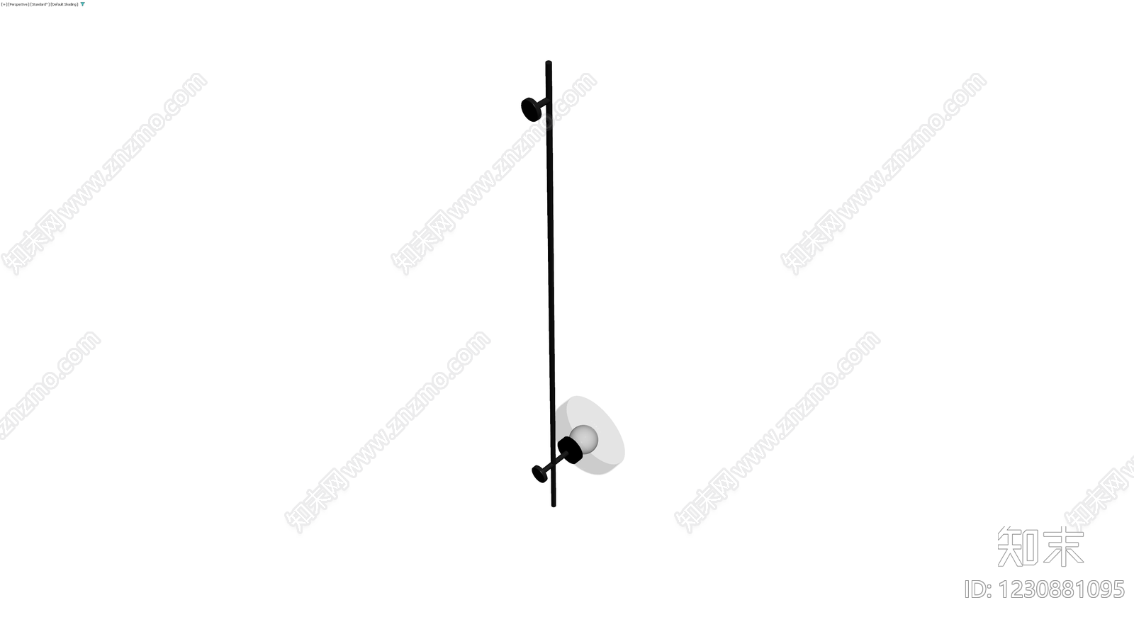 黑色双头壁灯3D模型下载【ID:1230881095】