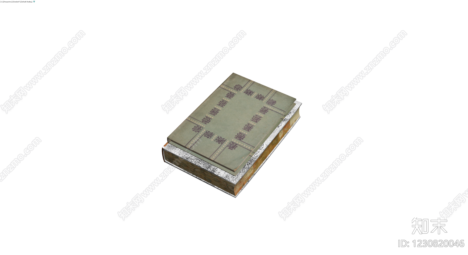 复古精装书籍组合3D模型下载【ID:1230820046】