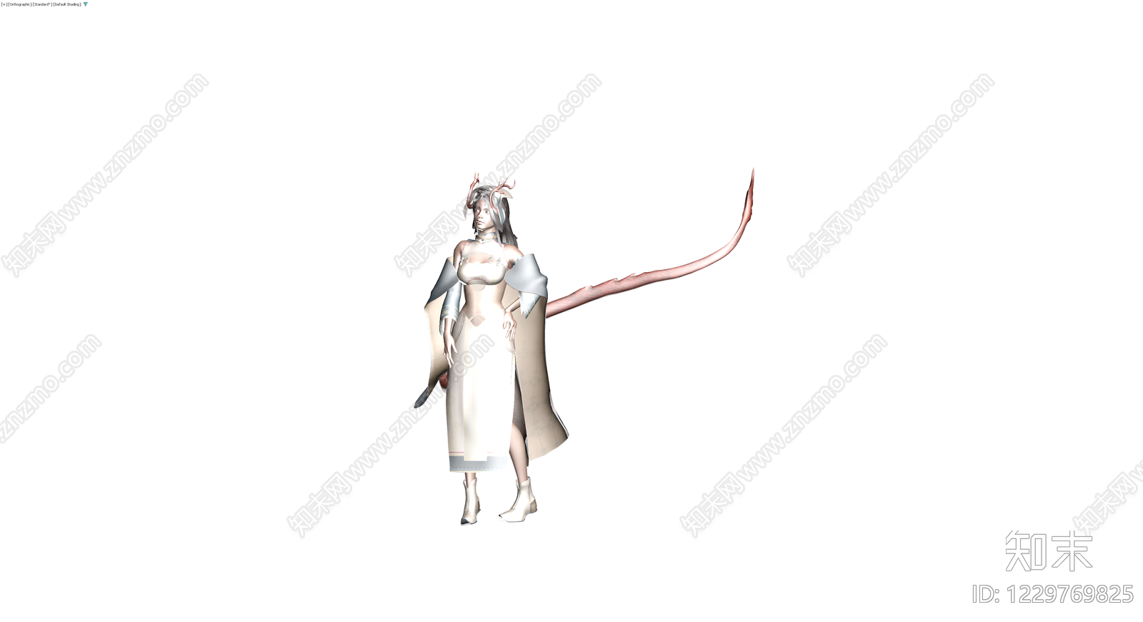 带龙角与长尾的女性角色3D模型下载【ID:1229769825】
