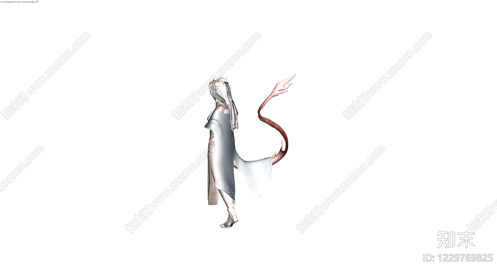 带龙角与长尾的女性角色3D模型下载【ID:1229769825】