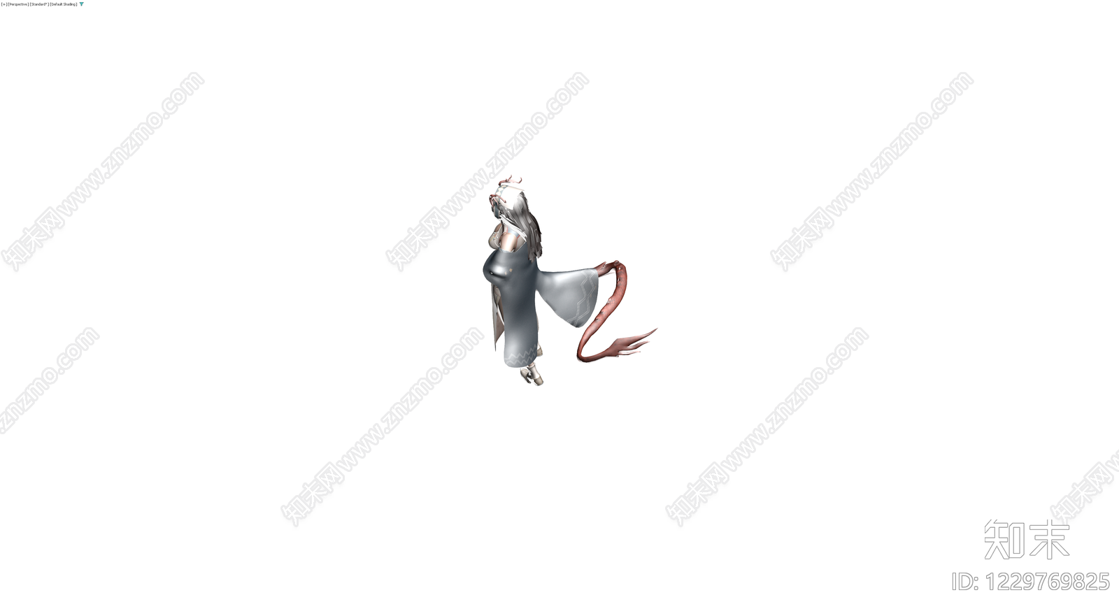 带龙角与长尾的女性角色3D模型下载【ID:1229769825】