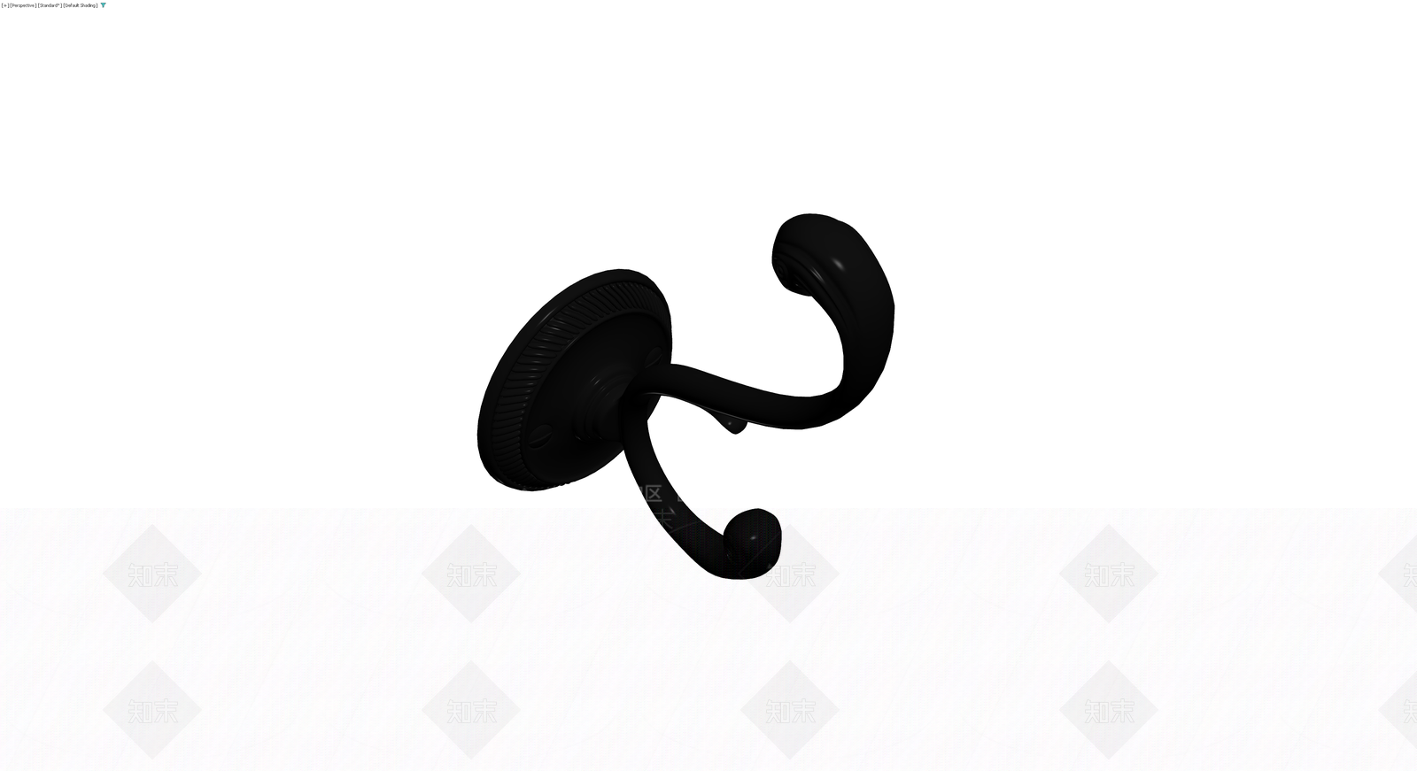 黑色双钩壁挂3D模型下载【ID:1230170035】
