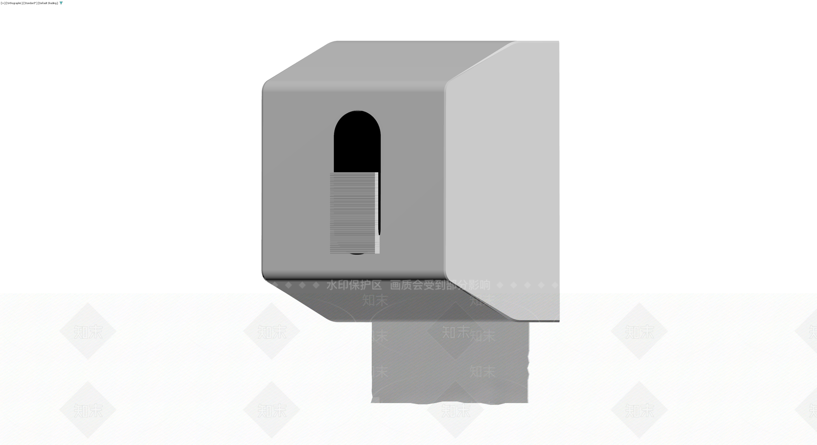 灰色壁挂式纸巾盒3D模型下载【ID:1230446018】