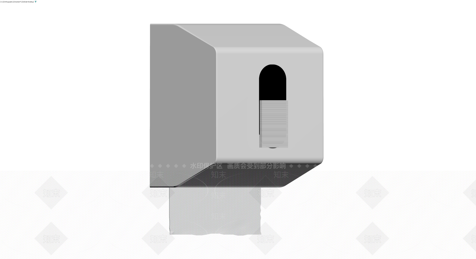 灰色壁挂式纸巾盒3D模型下载【ID:1230446018】