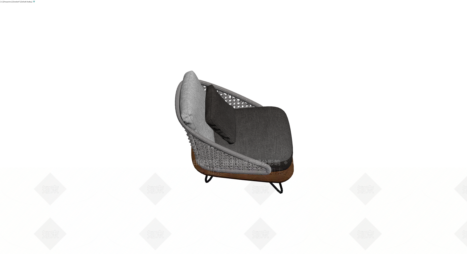 编织藤木休闲椅3D模型下载【ID:1230093957】