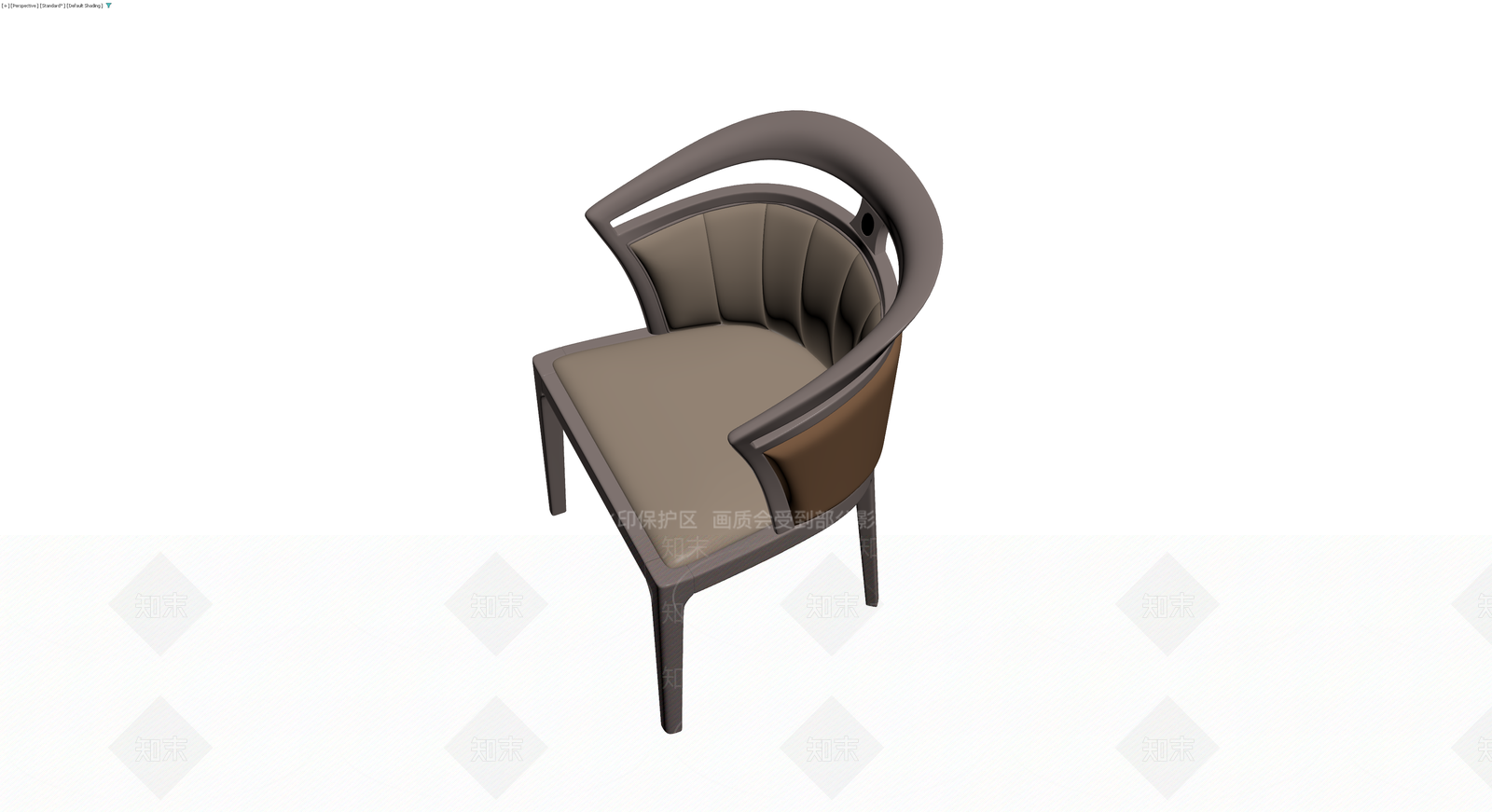 现代弧形软包餐椅3D模型下载【ID:1230457118】