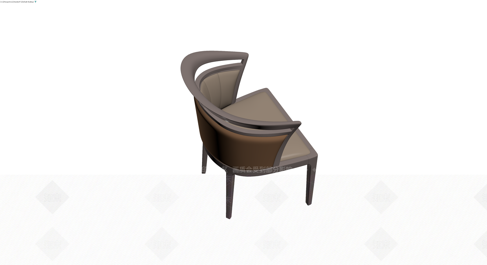 现代弧形软包餐椅3D模型下载【ID:1230457118】