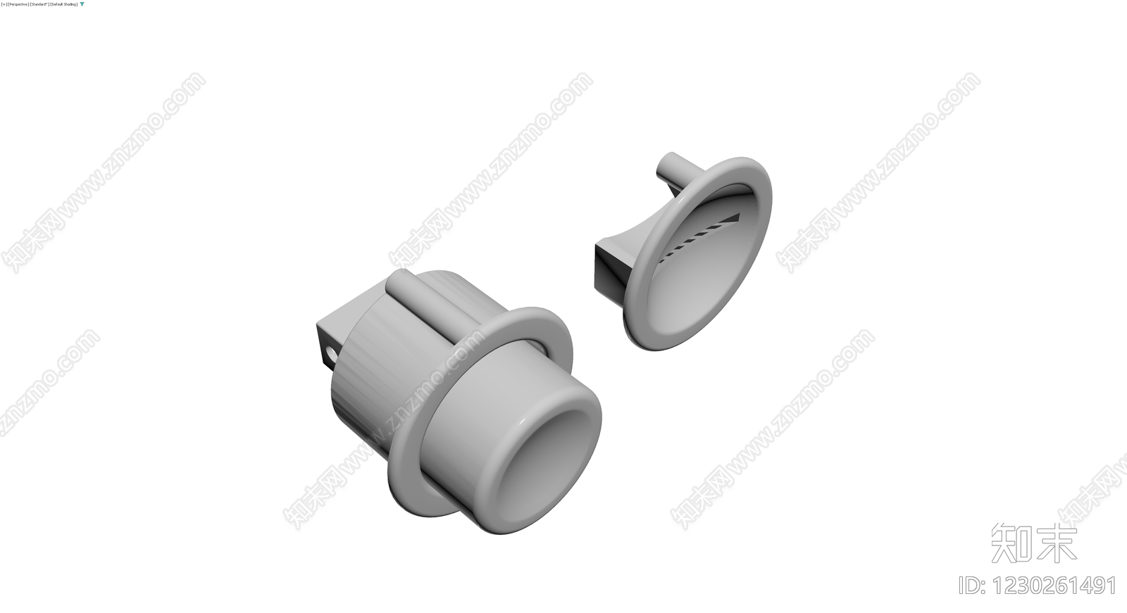 灰色旋钮式阀门组件3D模型下载【ID:1230261491】