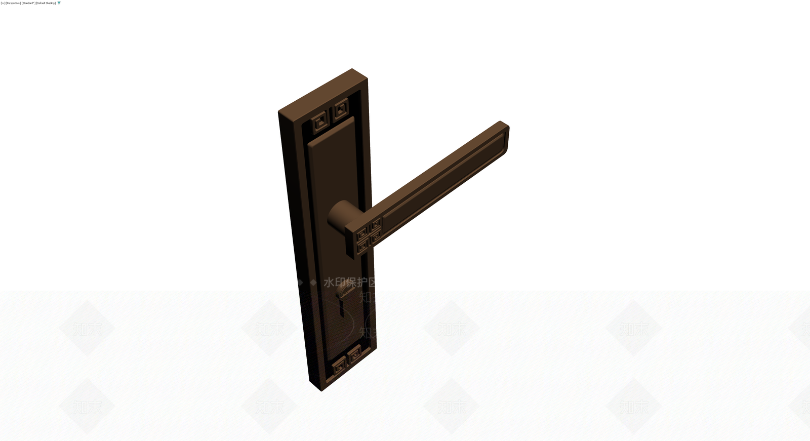 棕色装饰纹理门把手3D模型下载【ID:1229872673】