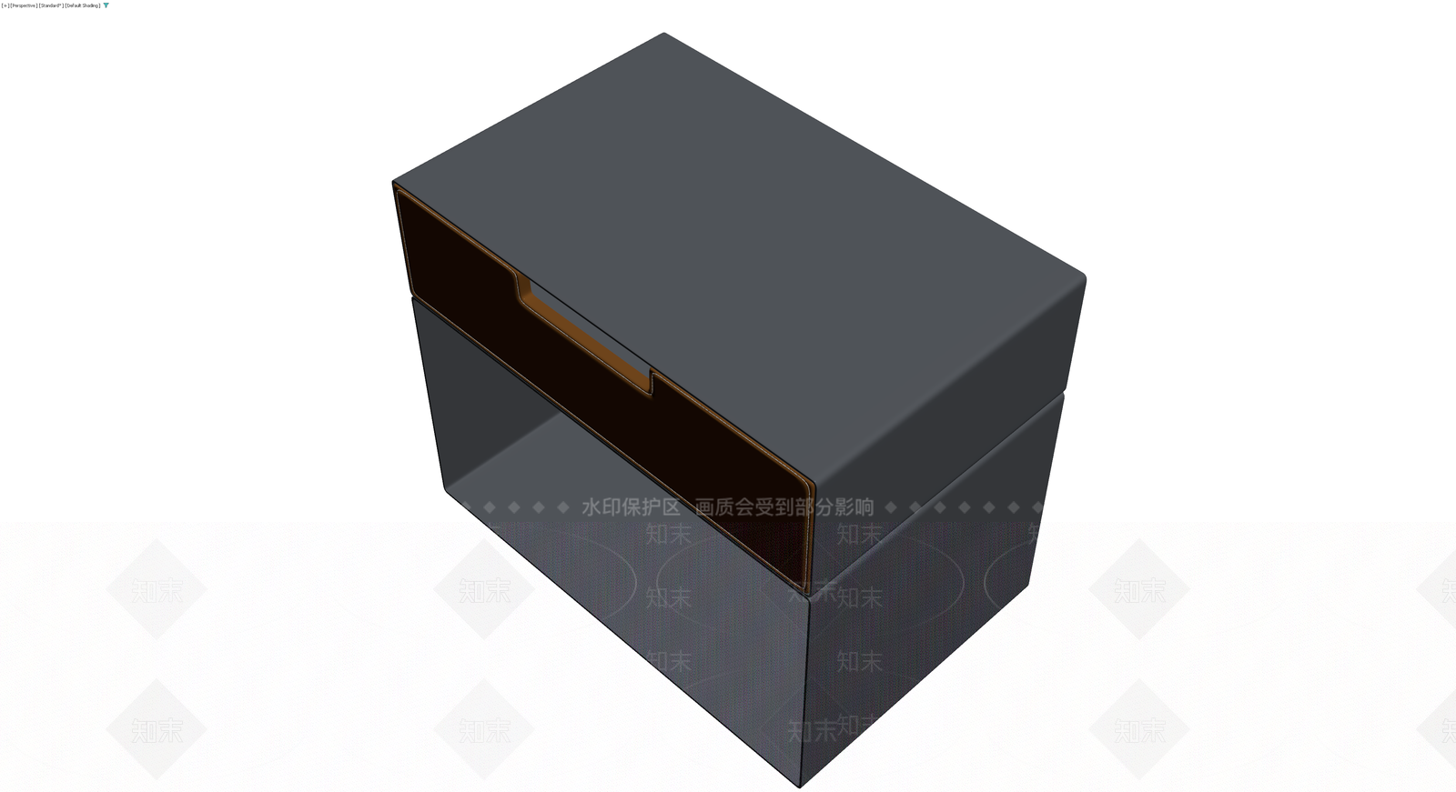 深灰配色抽屉柜3D模型下载【ID:1229892303】