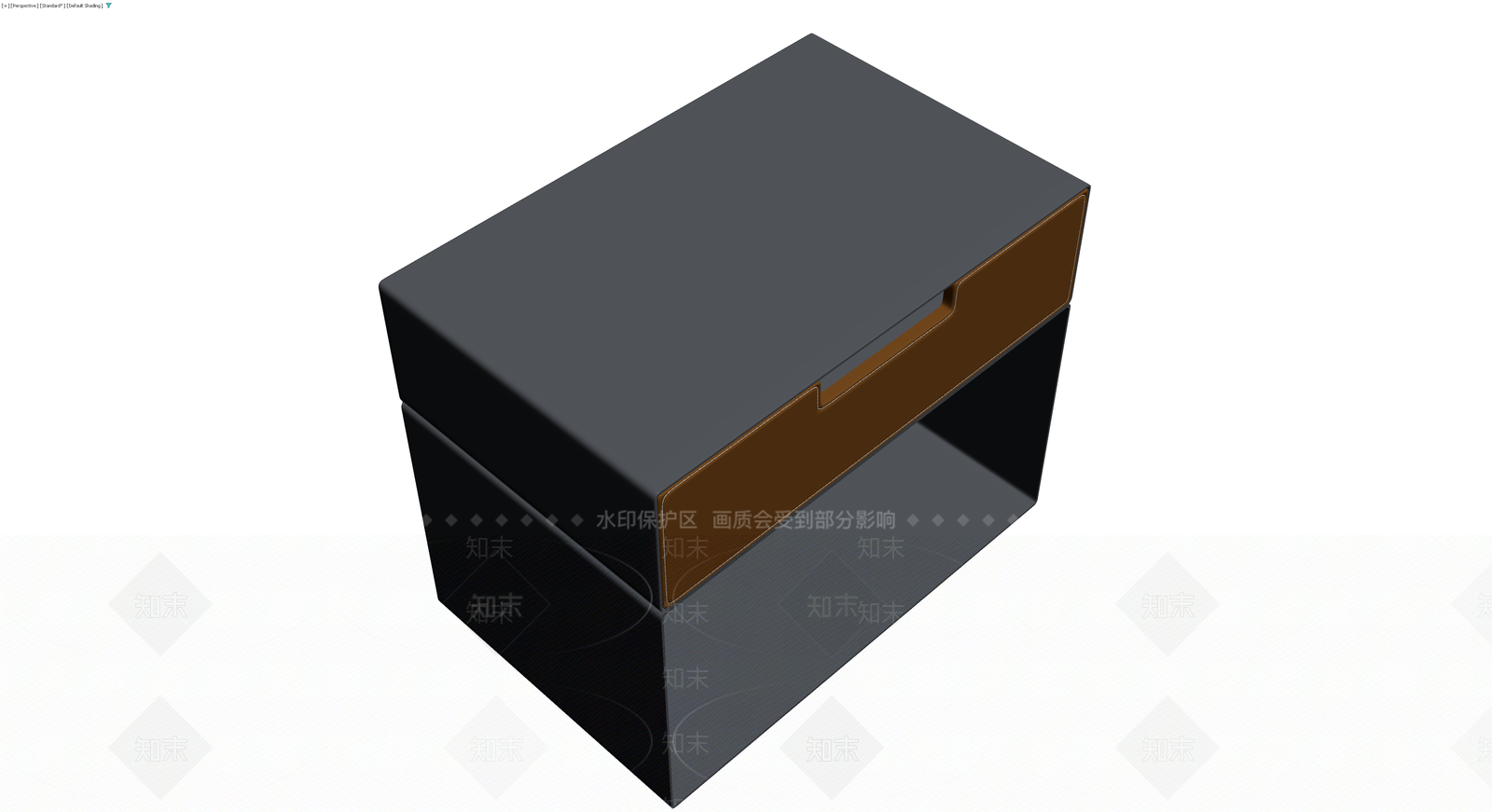 深灰配色抽屉柜3D模型下载【ID:1229892303】