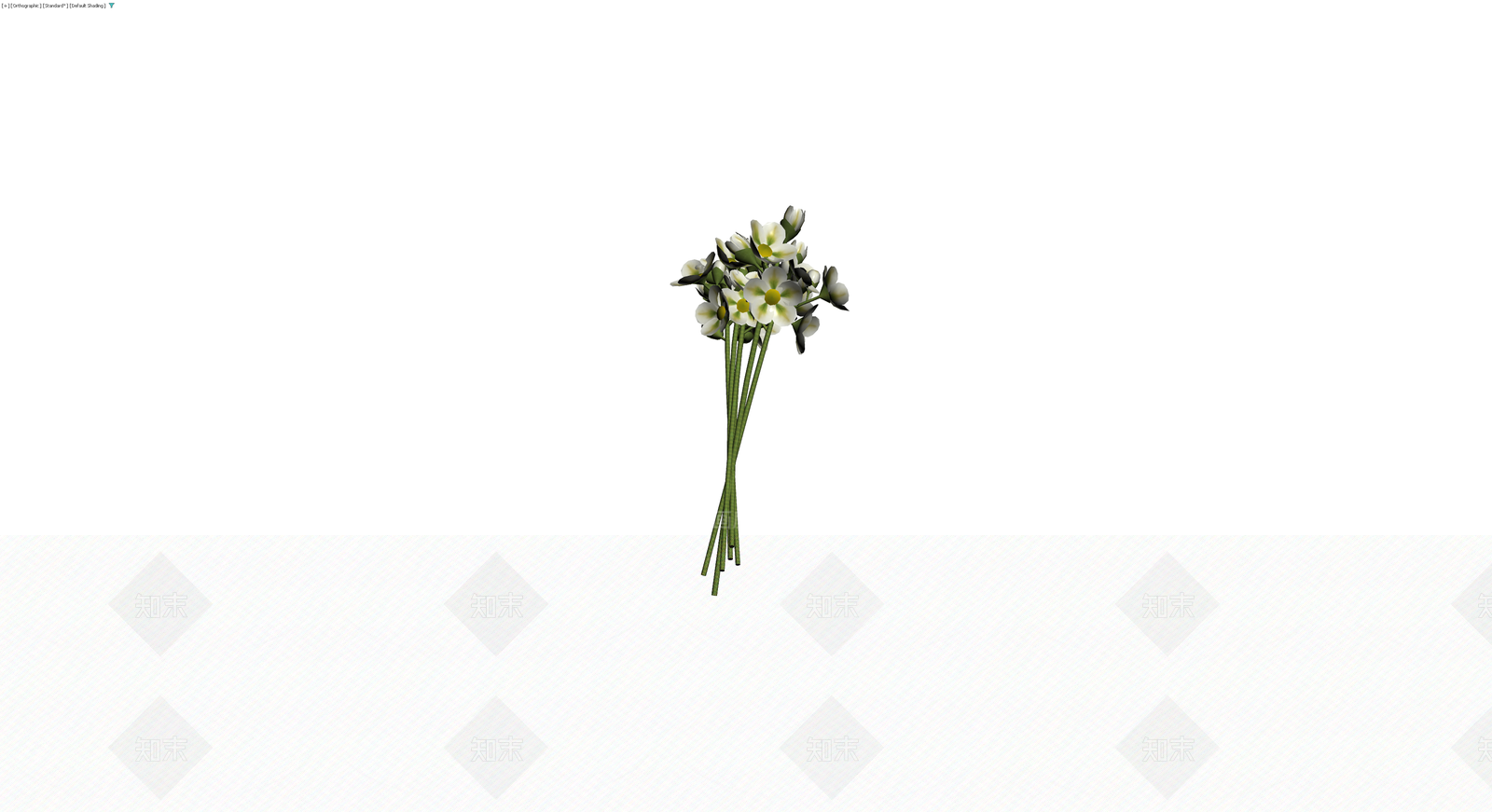 白色花卉束模型3D模型下载【ID:1230409435】