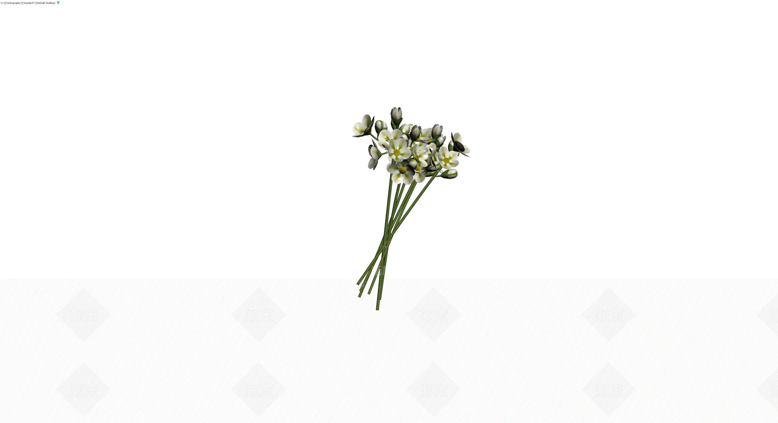 白色花卉束模型3D模型下载【ID:1230409435】