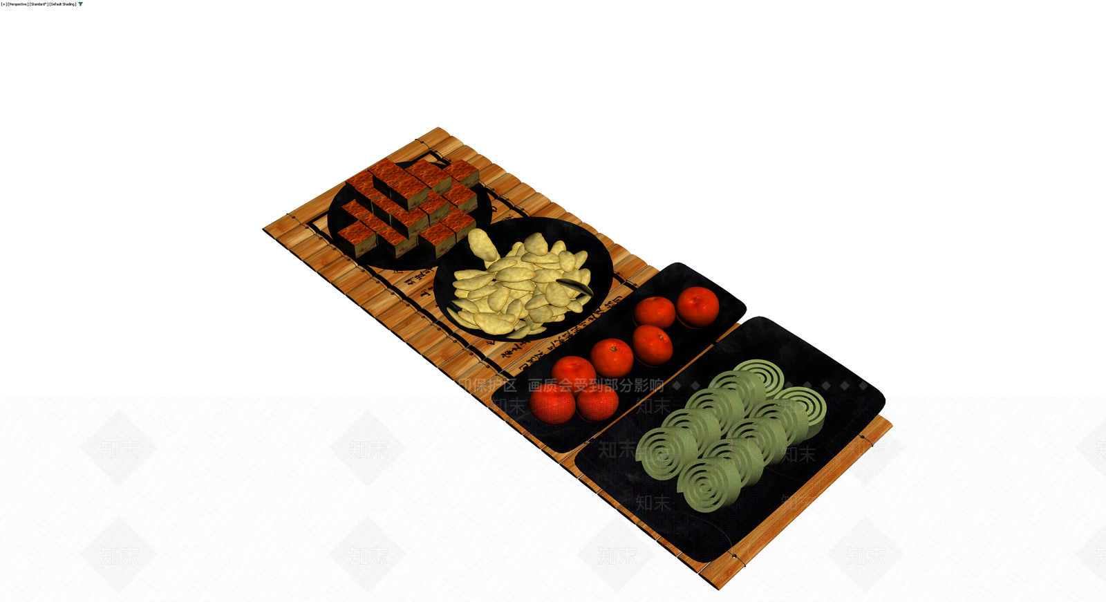 日式点心摆盘组合3D模型下载【ID:1229691736】