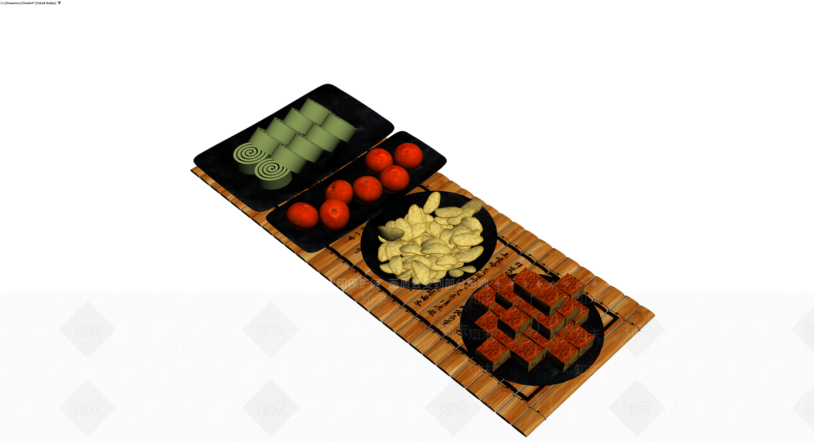 日式点心摆盘组合3D模型下载【ID:1229691736】