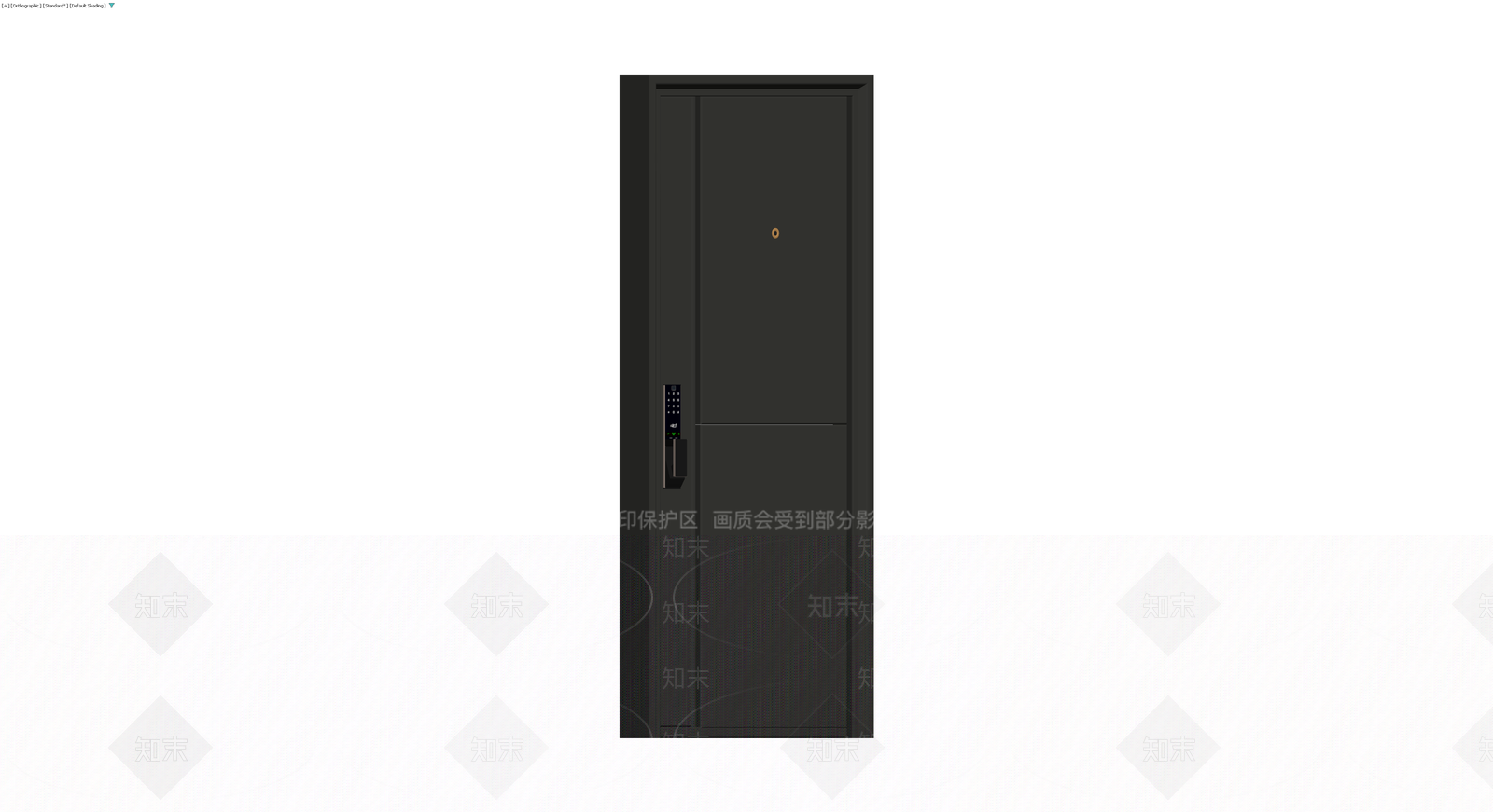 黑色智能门锁防盗门3D模型下载【ID:1229885953】