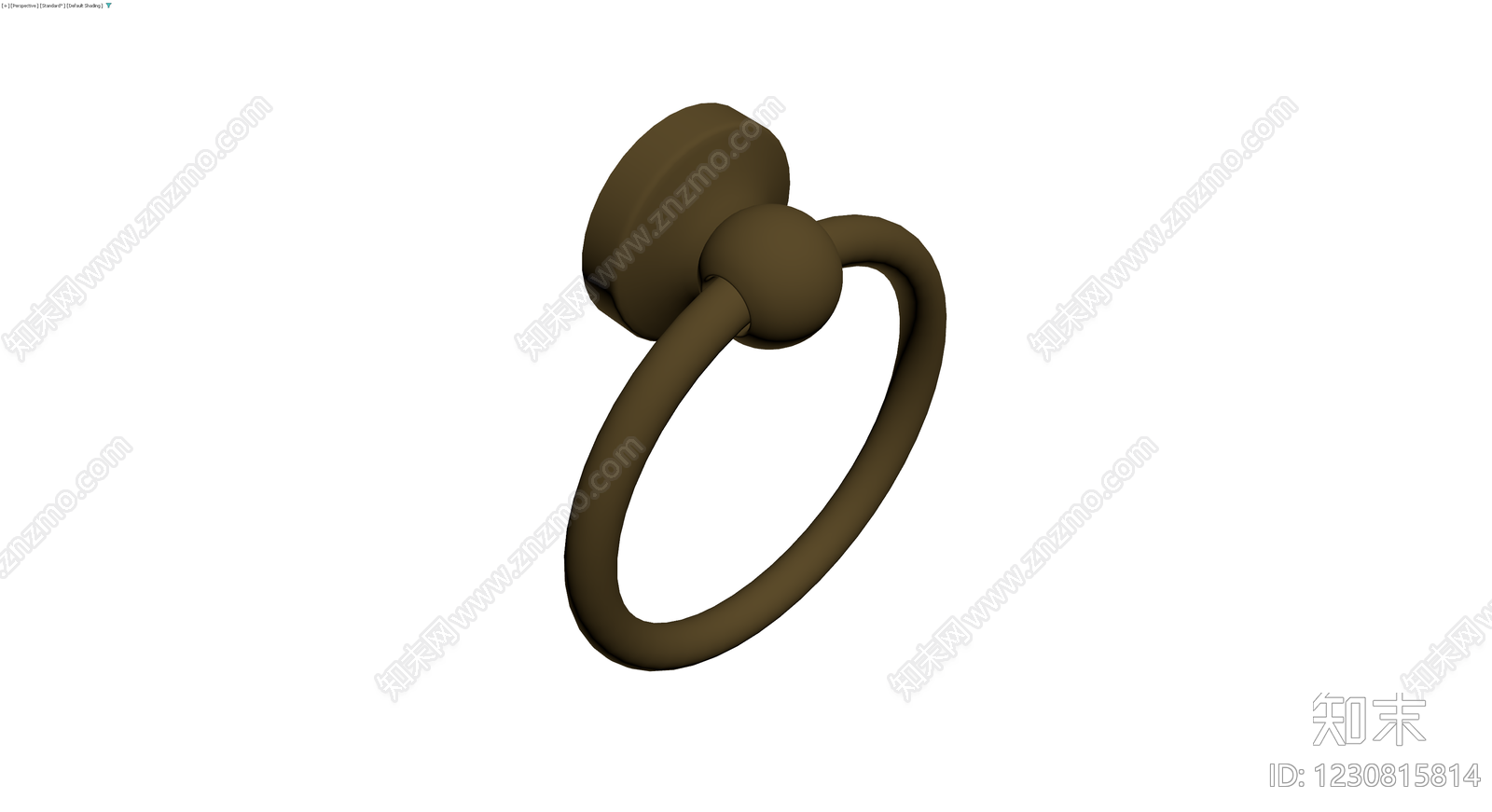 古铜色球形毛巾环3D模型下载【ID:1230815814】