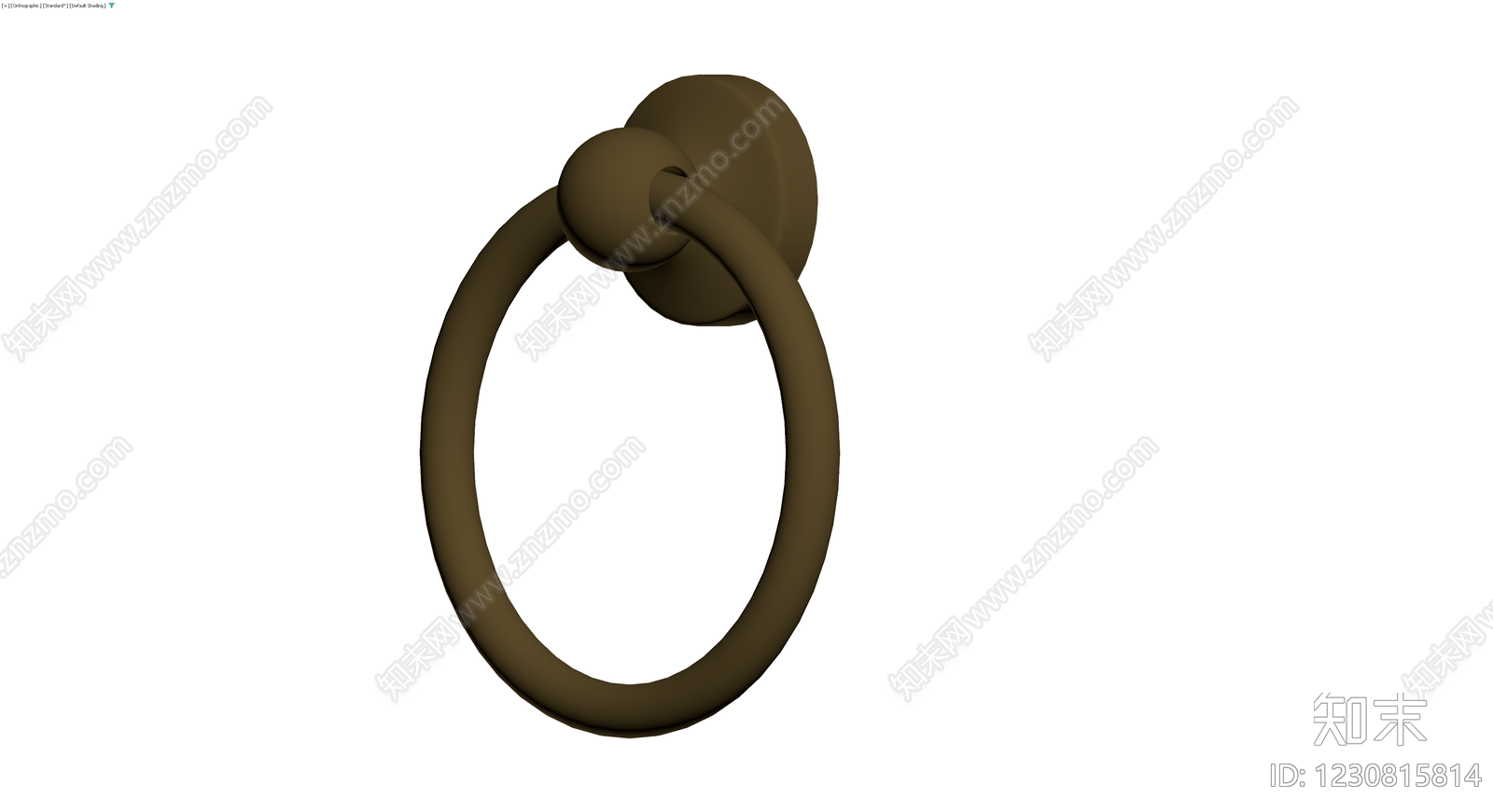 古铜色球形毛巾环3D模型下载【ID:1230815814】