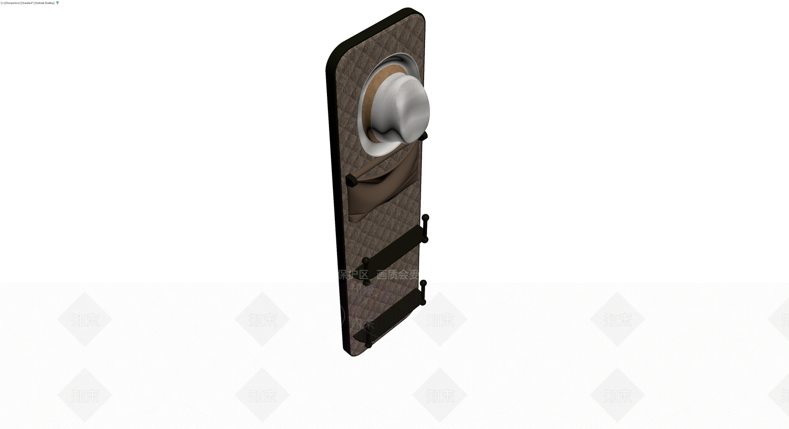 挂墙式衣帽架3D模型下载【ID:1230603569】