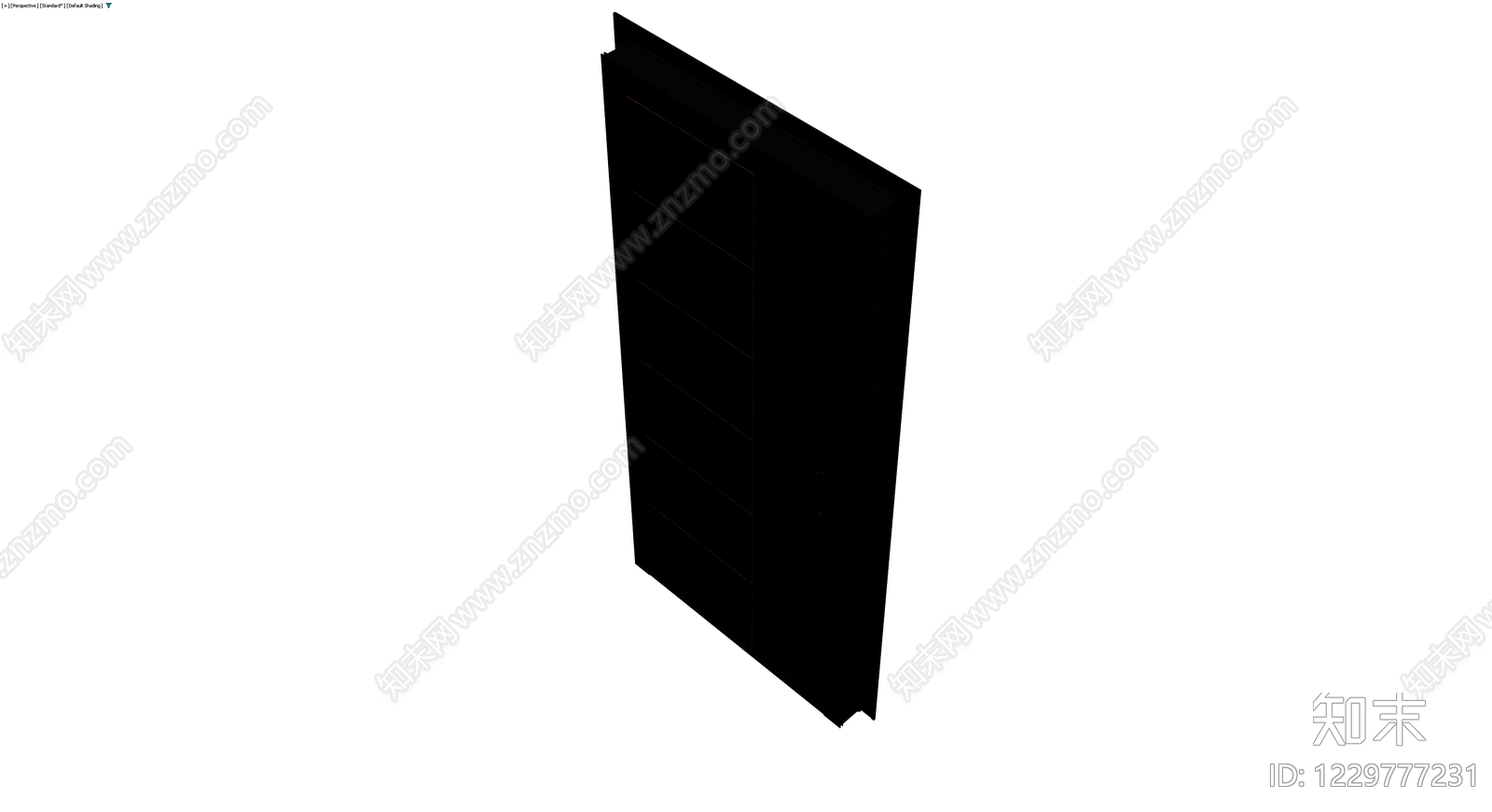 深色木纹入户门3D模型下载【ID:1229777231】
