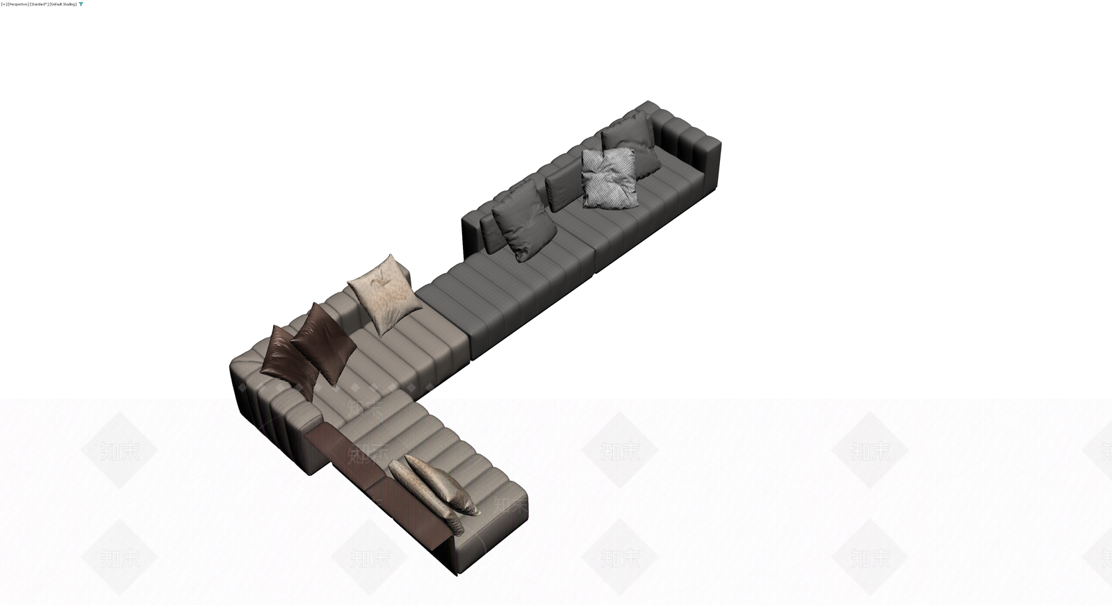 多色L型组合沙发3D模型下载【ID:1229877503】