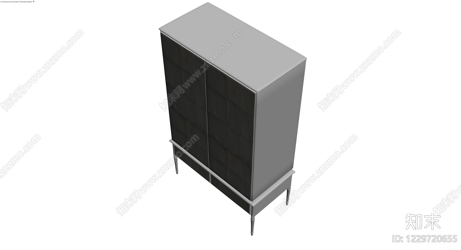 双门四抽屉储物柜3D模型下载【ID:1229720655】