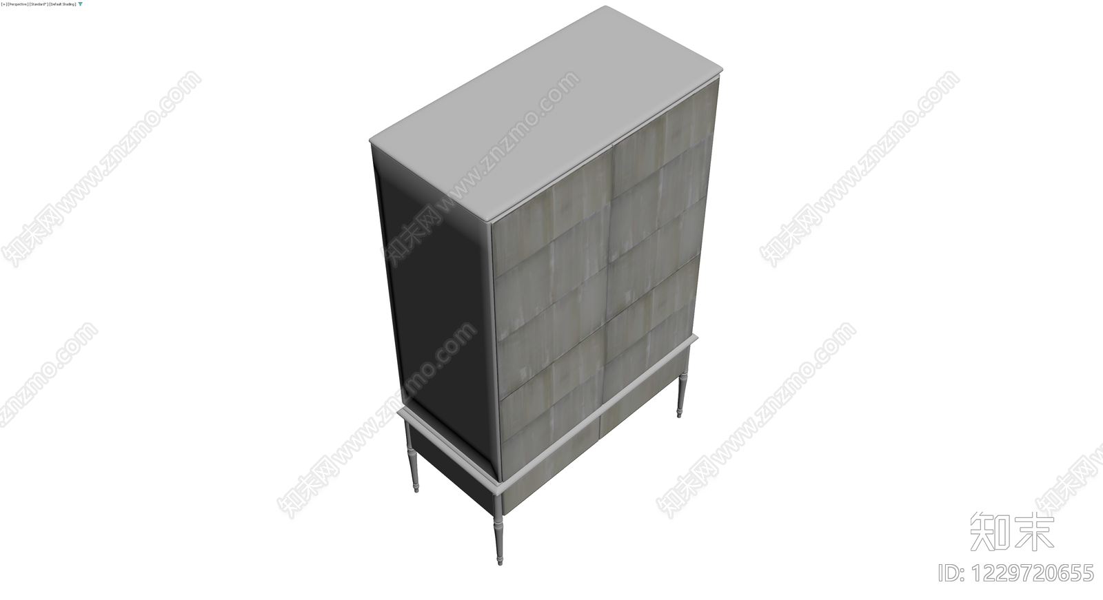 双门四抽屉储物柜3D模型下载【ID:1229720655】