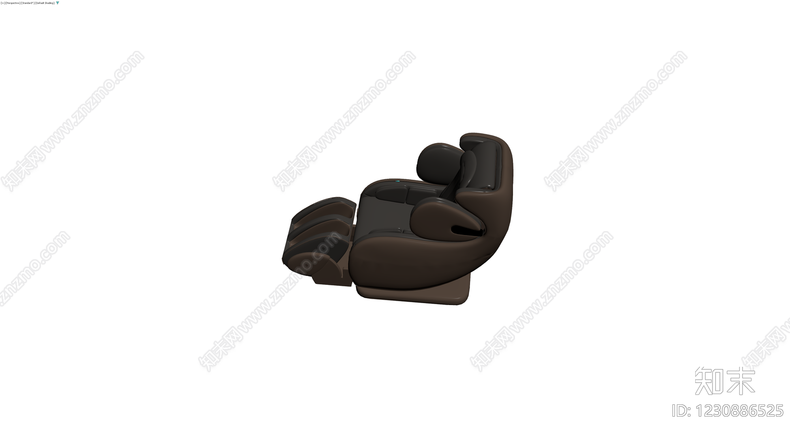深棕色电动按摩椅3D模型下载【ID:1230886525】
