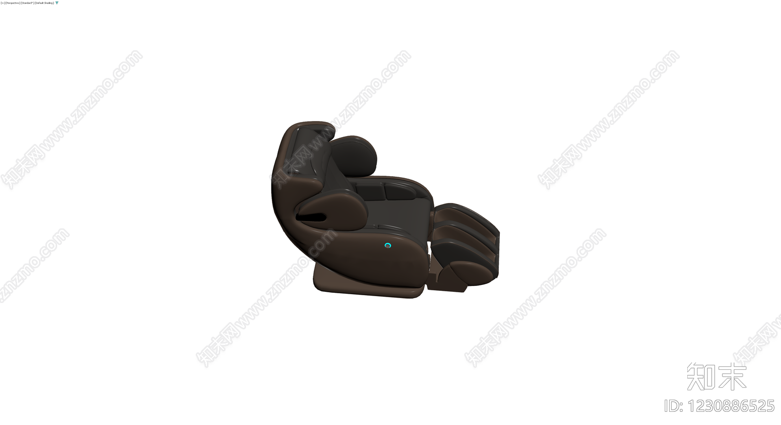 深棕色电动按摩椅3D模型下载【ID:1230886525】