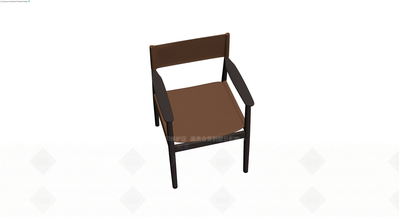 现代简约棕色软包扶手椅3D模型下载【ID:1230613215】