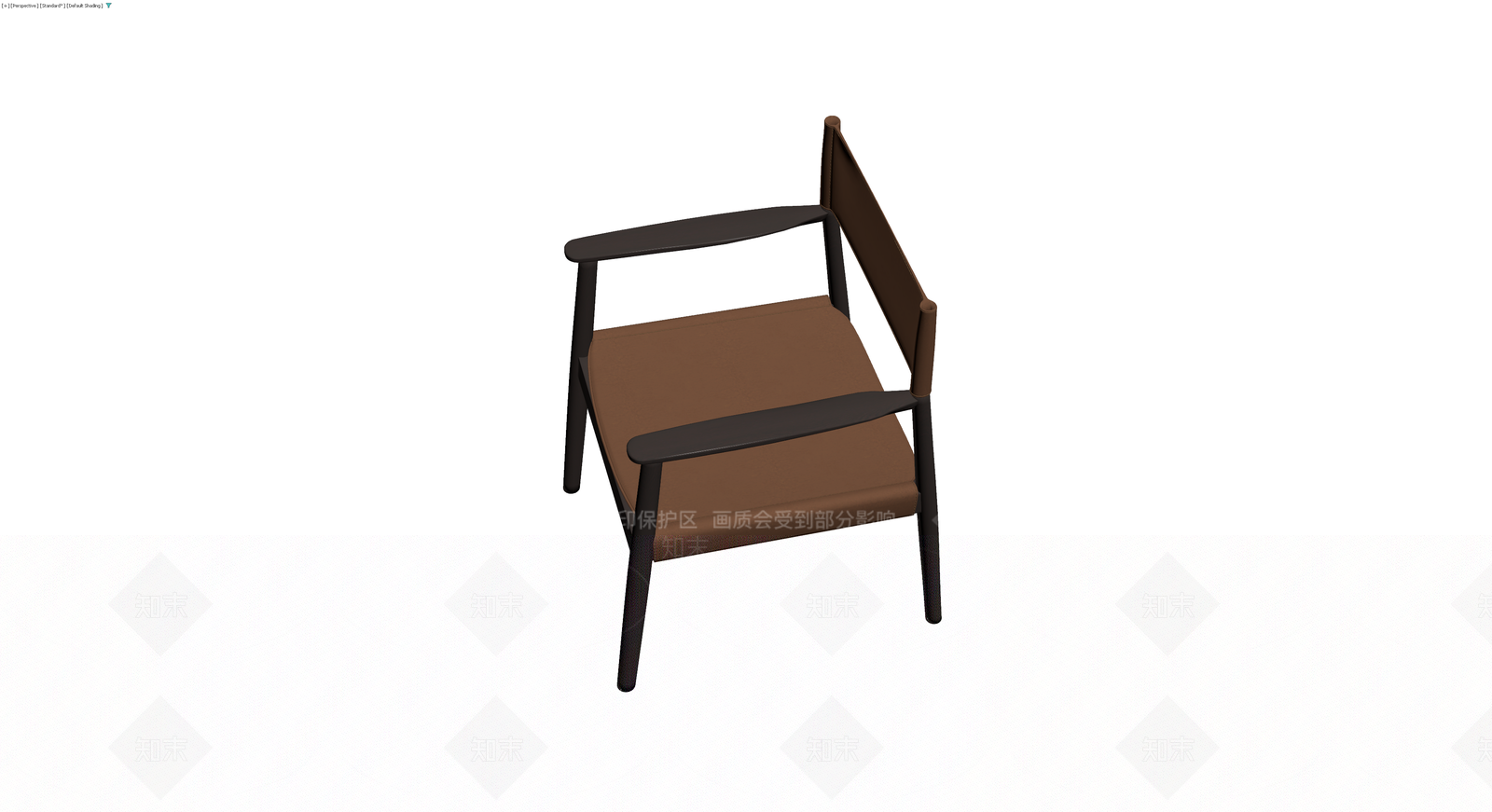 现代简约棕色软包扶手椅3D模型下载【ID:1230613215】