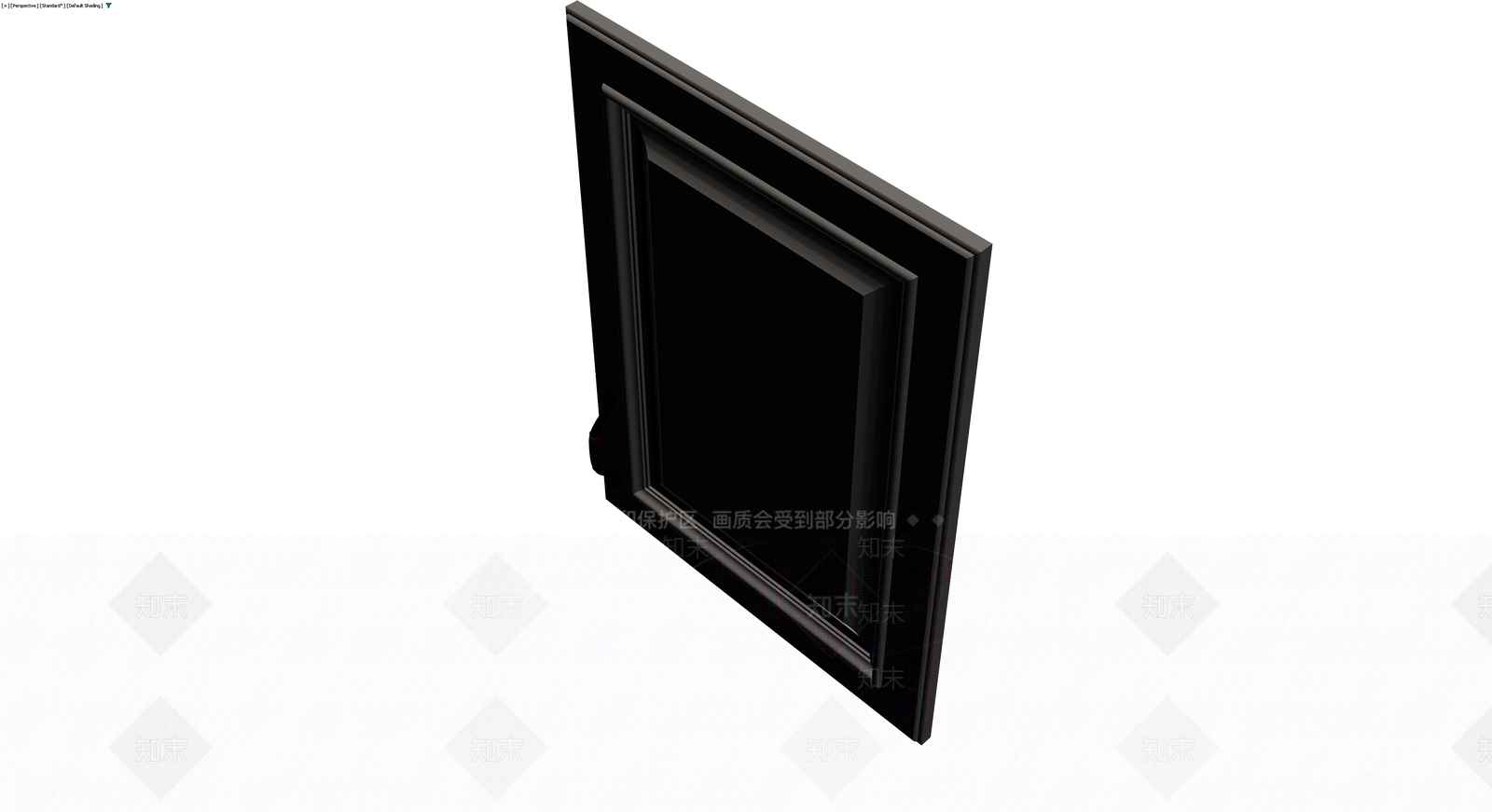 深灰镶板门体带把手3D模型下载【ID:1229895124】