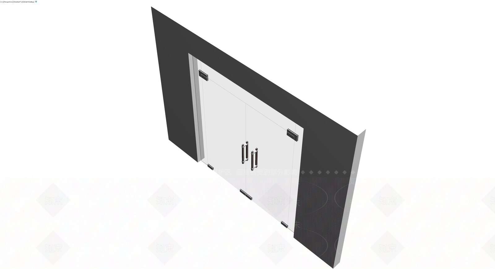 灰模玻璃双开门3D模型下载【ID:1230583408】