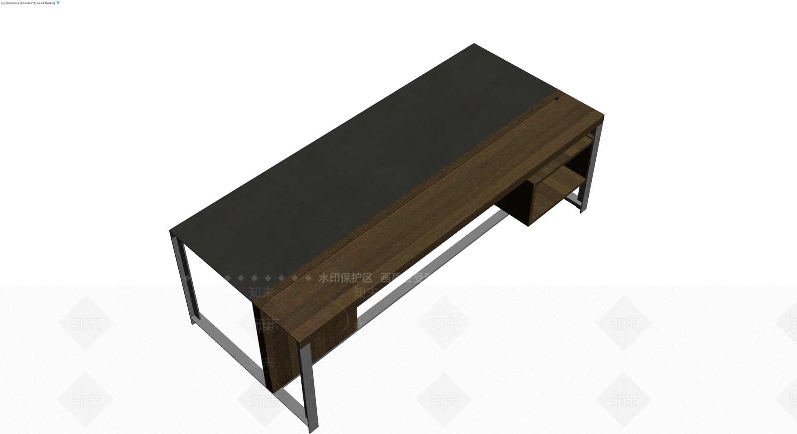现代木质金属办公桌3D模型下载【ID:1230791264】