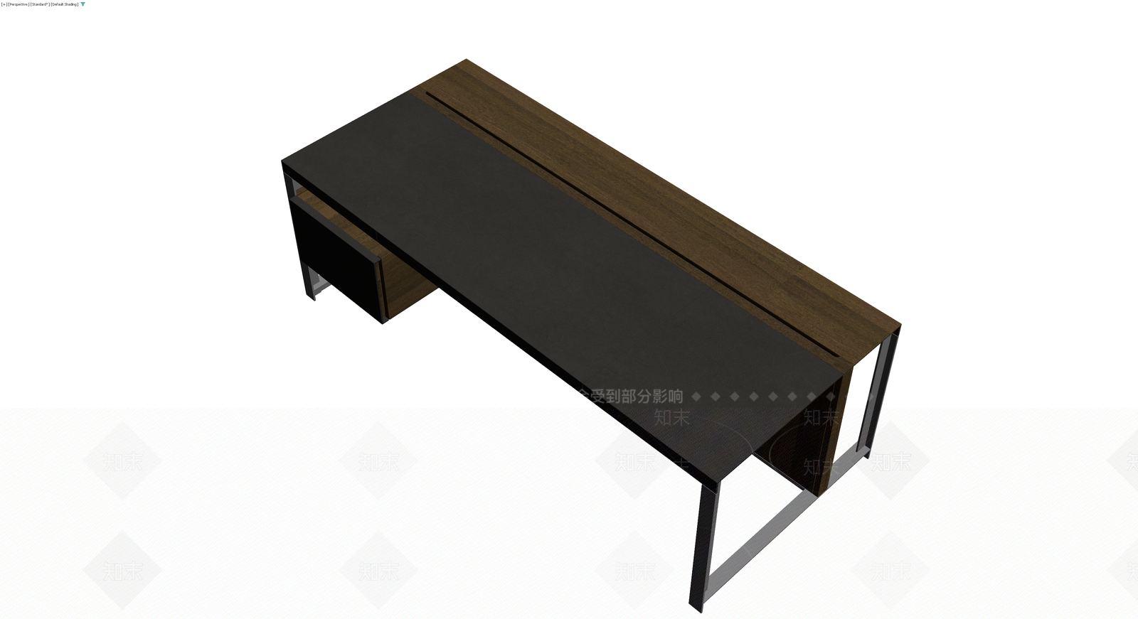现代木质金属办公桌3D模型下载【ID:1230791264】