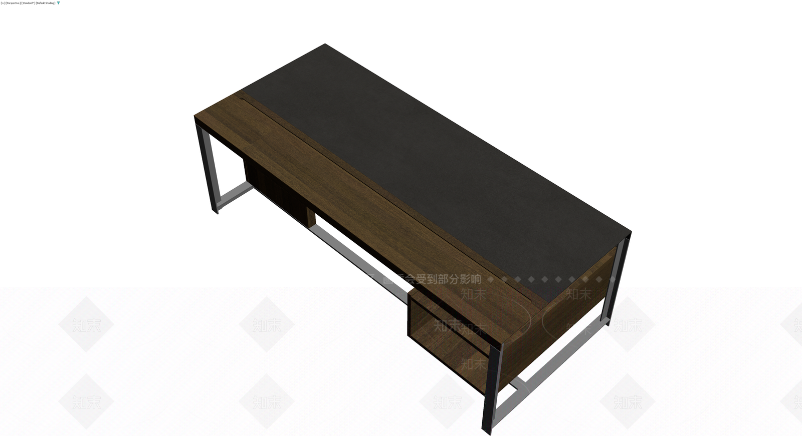 现代木质金属办公桌3D模型下载【ID:1230791264】