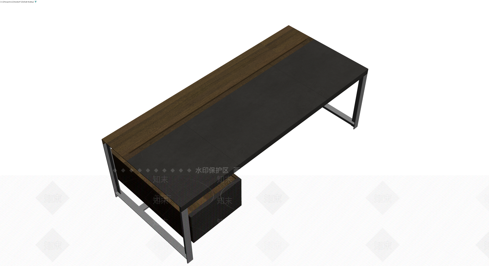 现代木质金属办公桌3D模型下载【ID:1230791264】