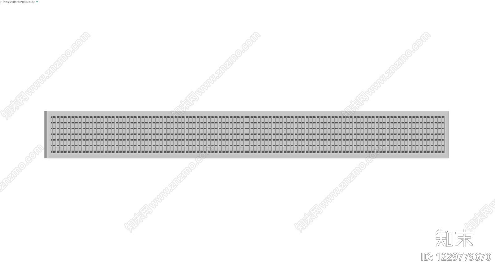 长条形金属通风口3D模型下载【ID:1229779670】