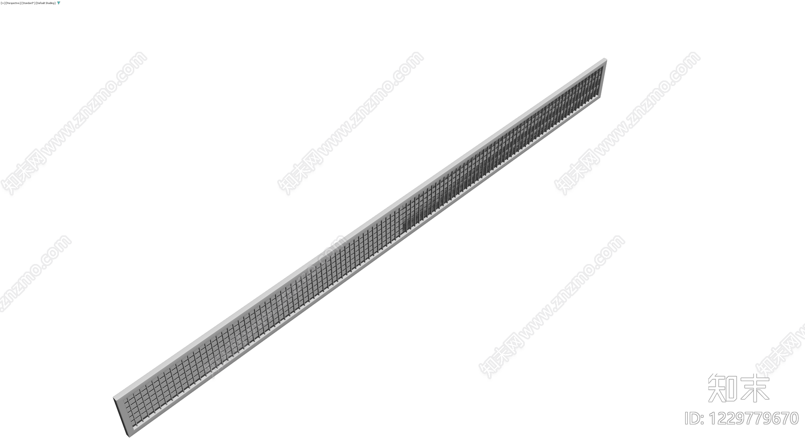 长条形金属通风口3D模型下载【ID:1229779670】