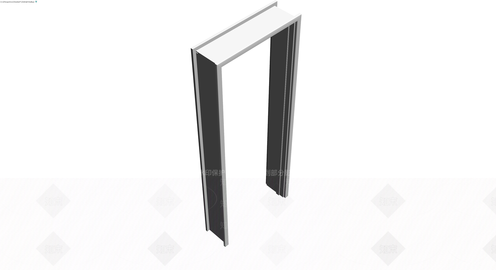 双轨推拉门框组件3D模型下载【ID:1229880020】