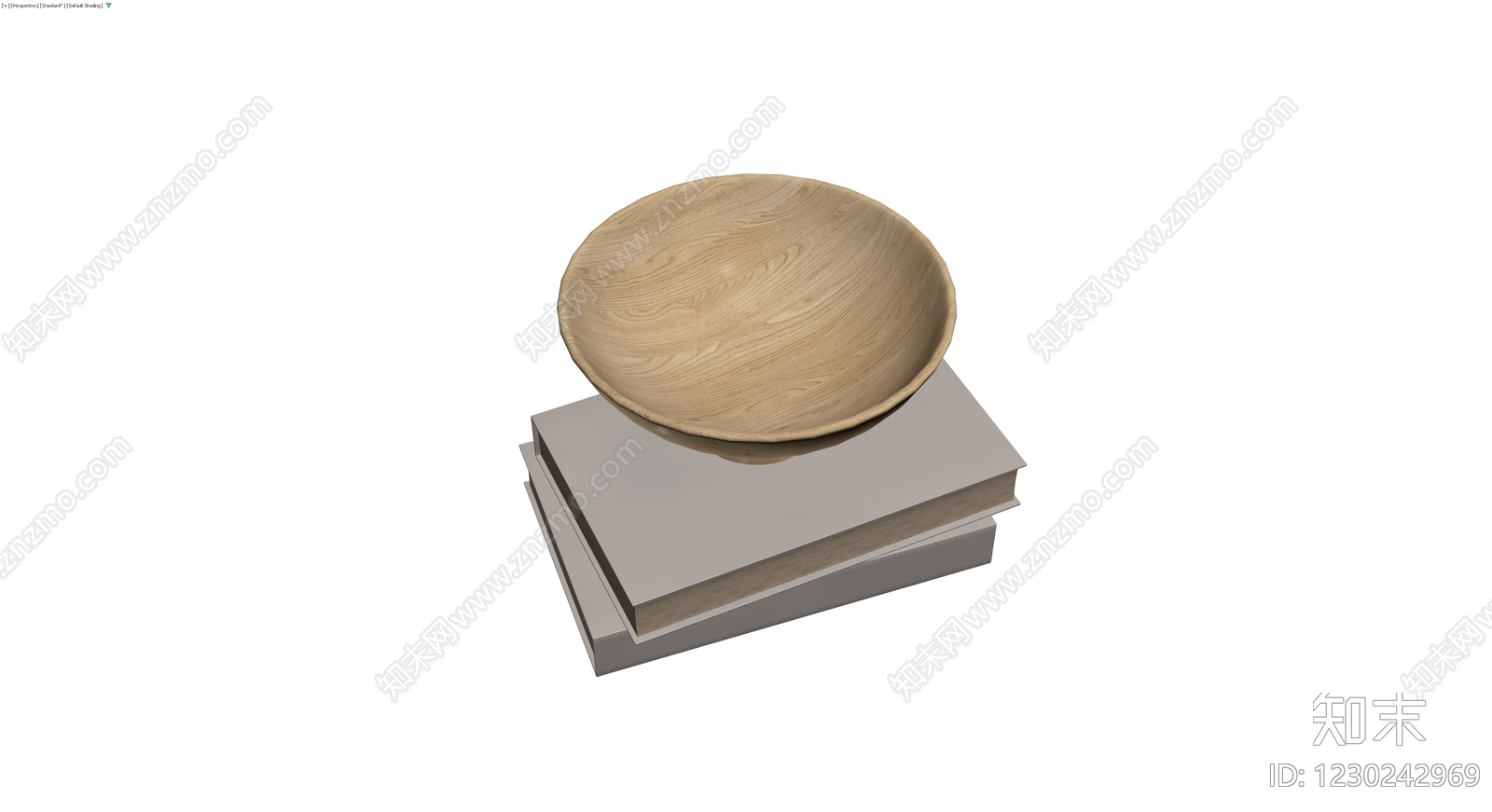木碗配底座摆件3D模型下载【ID:1230242969】