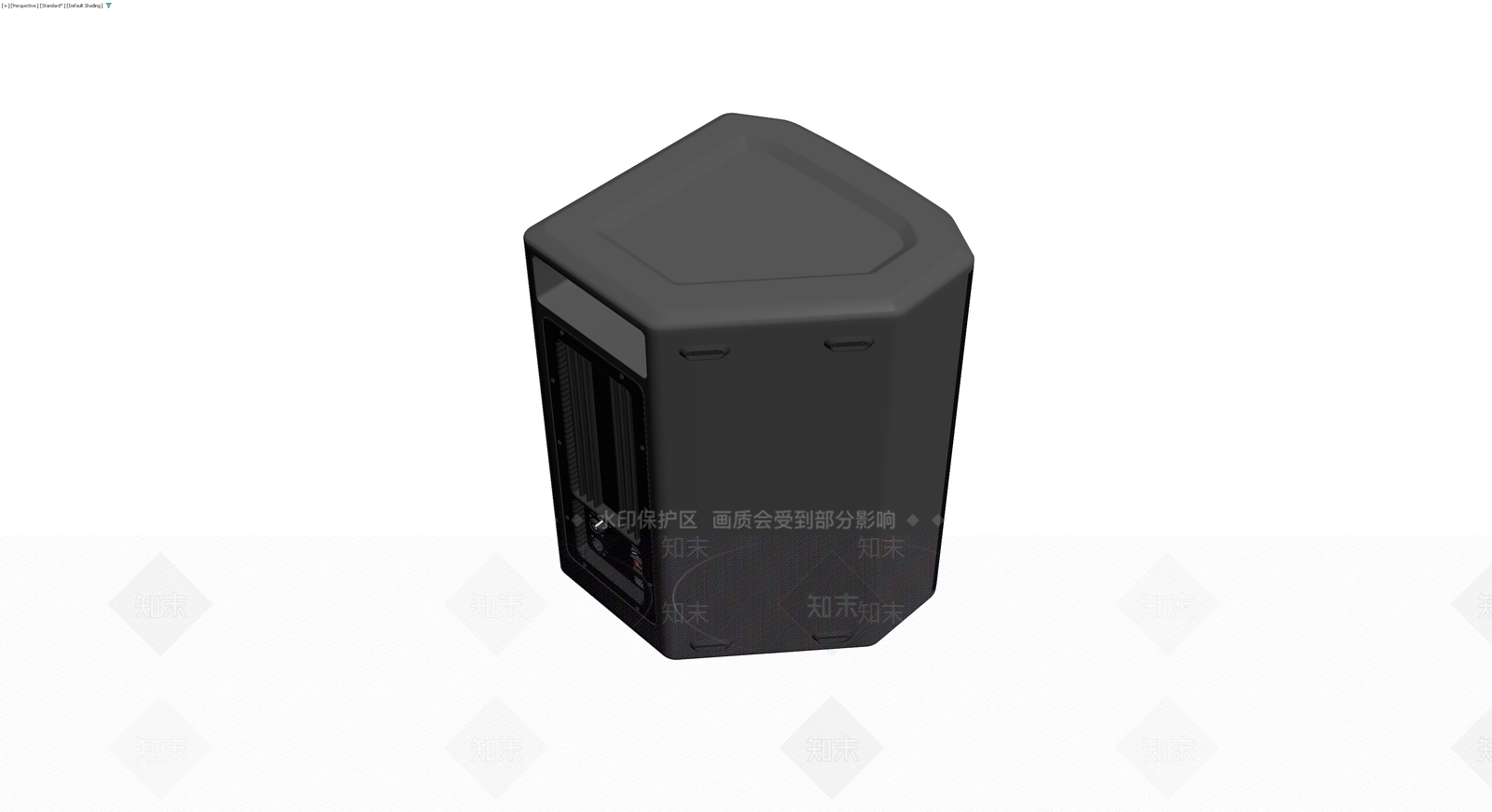 黑色户外垃圾桶3D模型下载【ID:1229904990】
