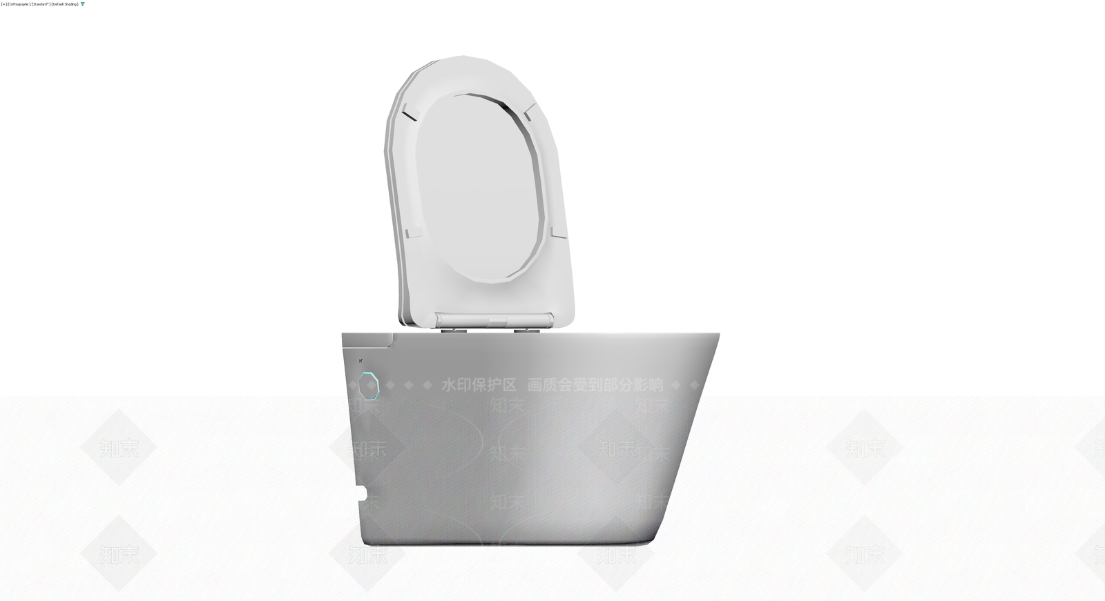 灰模马桶带座圈3D模型下载【ID:1230752984】